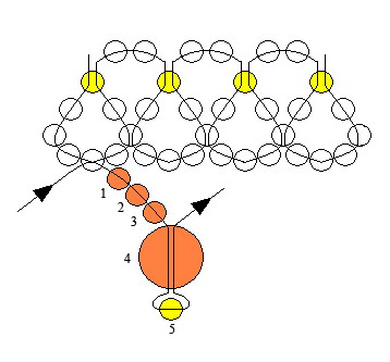 The scheme of the wedding necklace of beads