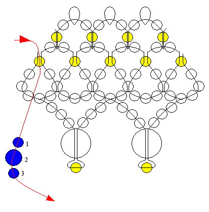 The scheme of the wedding necklace of beads