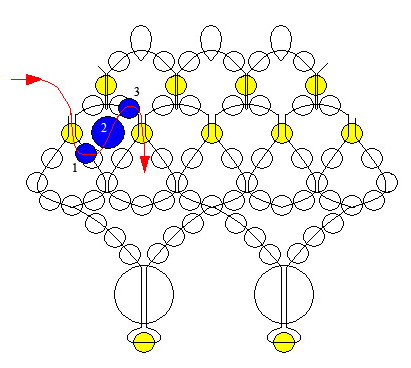 The scheme of the wedding necklace of beads for beginners