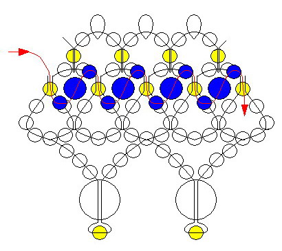 Scheme weaving of beads for beginners