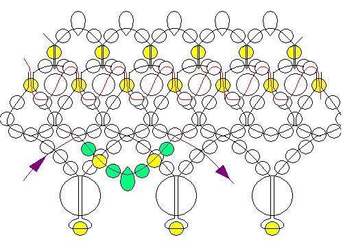 The scheme of the wedding necklace of beads Tatiana